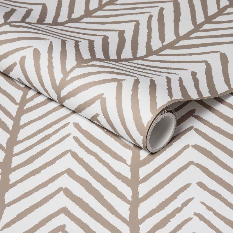 Herringbone Stripe Peel & Stick Wallpaper Tan - Threshold™: Removable, Self-Adhesive, Stain-Resistant, Washable