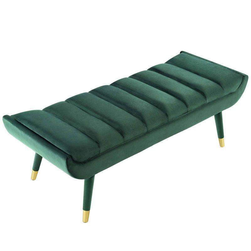 Silver Orchid Byron Tufted Velvet Accent Bench