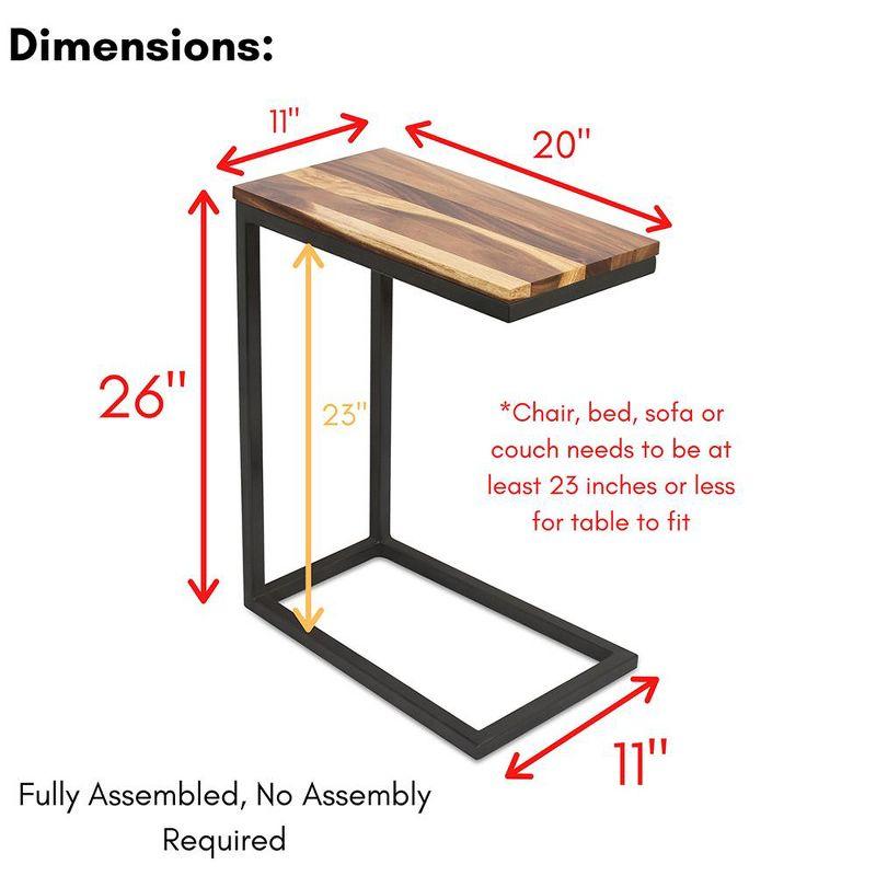 Solid Wood Top End Table