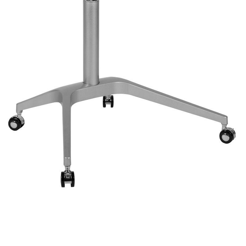 Ergonomic Mobile Sit-Stand Desk with Adjustable Height and Lockable Casters