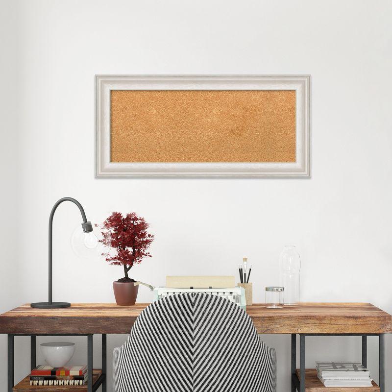 Amanti Art Trio White Wash Framed Corkboard, Natural Cork