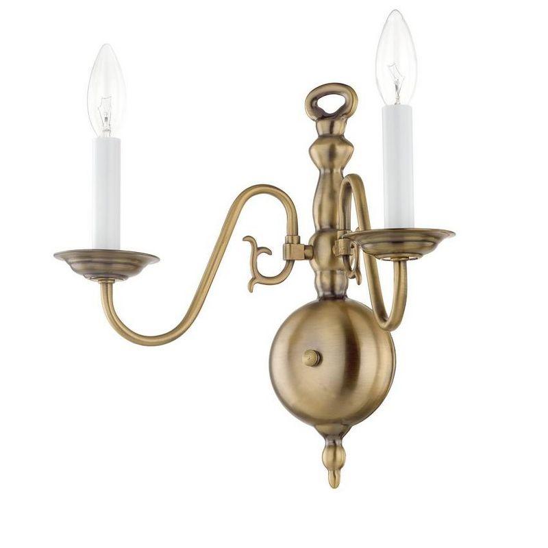 Livex Lighting Williamsburgh 2 - Light Wall Light in  Antique Brass