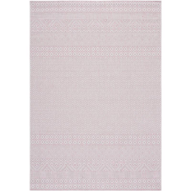 Ivory Rectangular Non-slip Synthetic Easy Care Rug 24" x 4"