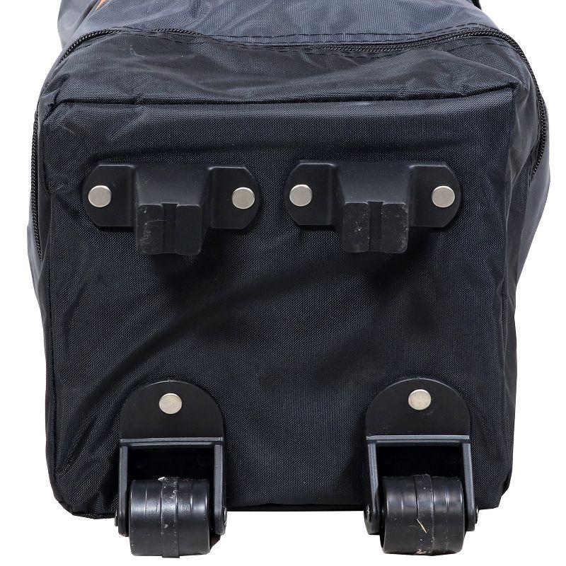 Sunnydaze Premium Pop-Up Canopy Rolling Carrying Bag - 7.25" W x 54" L x 7.25" H - Black