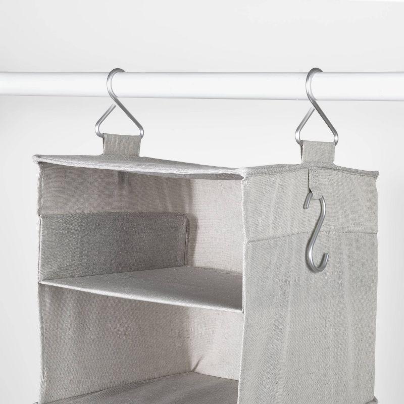 6 Shelf Hanging Fabric Storage Organizer Gray - Brightroom™: Closet Organization, 54" Height, 30 lb Capacity