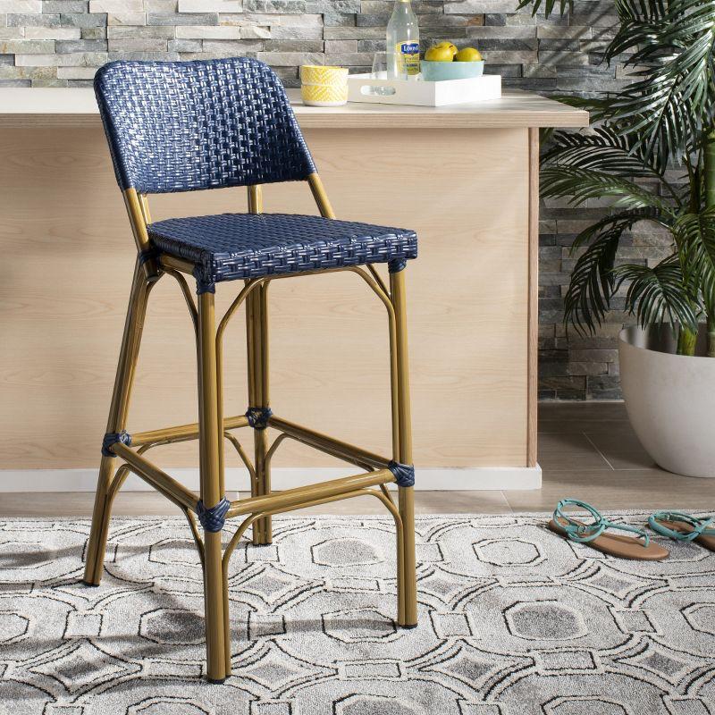 Deltana Barstool - Indoor/Outdoor - FOX5208 - Navy - Safavieh