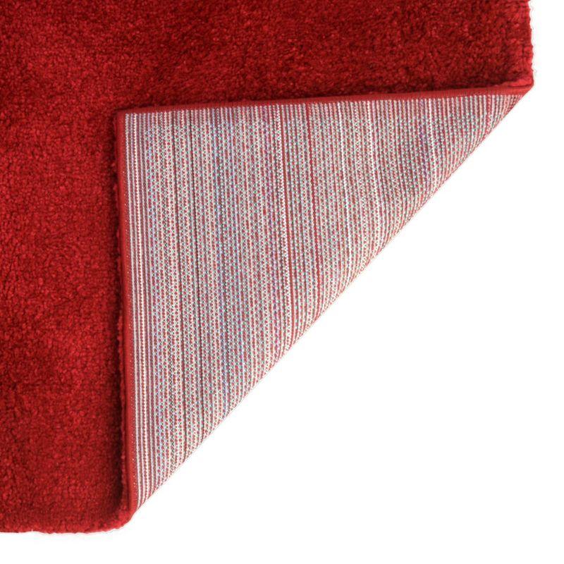 Calabasas Plush Red Shag Rug, 8' x 10', Kid-Friendly and Stain-Resistant