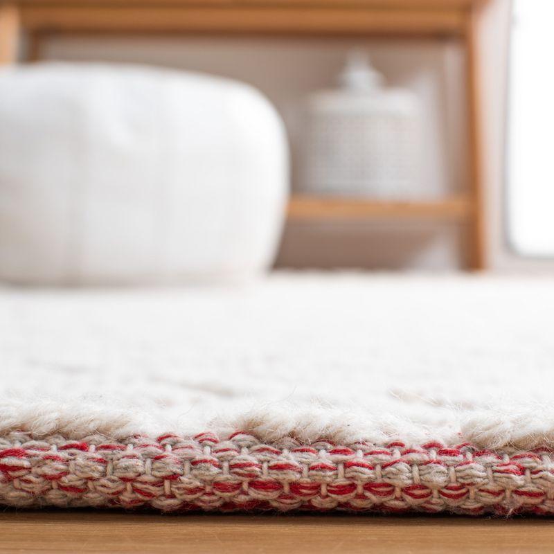 Vermont VRM304 Hand Woven Indoor Area Rug - Ivory/Red - 5'x8' - Safavieh