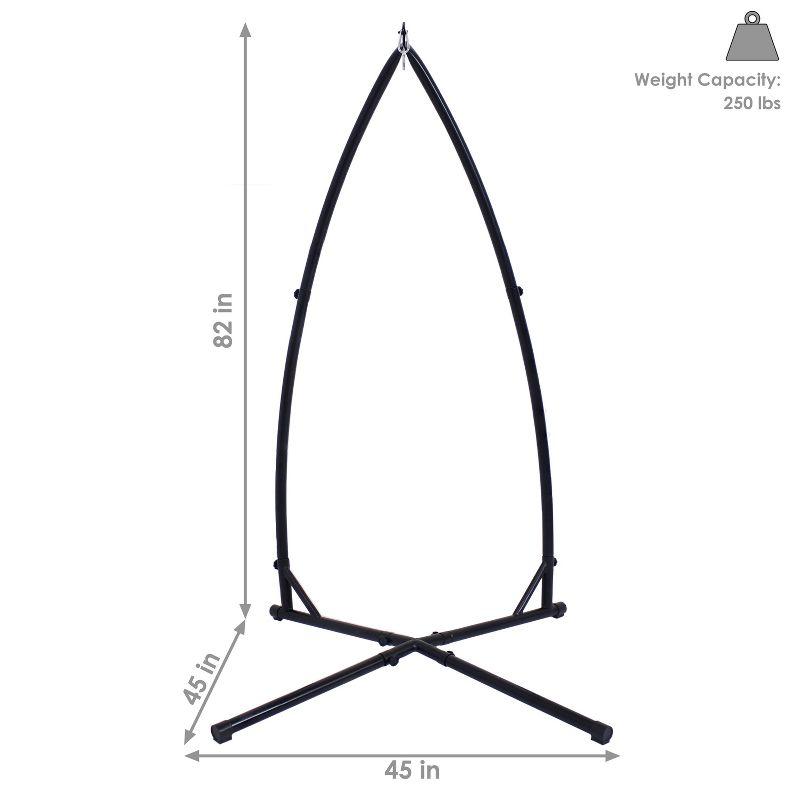 Sunnydaze Durable Outdoor Metal X-Stand Only for Hanging Hammock Chair - 250 lb Weight Capacity