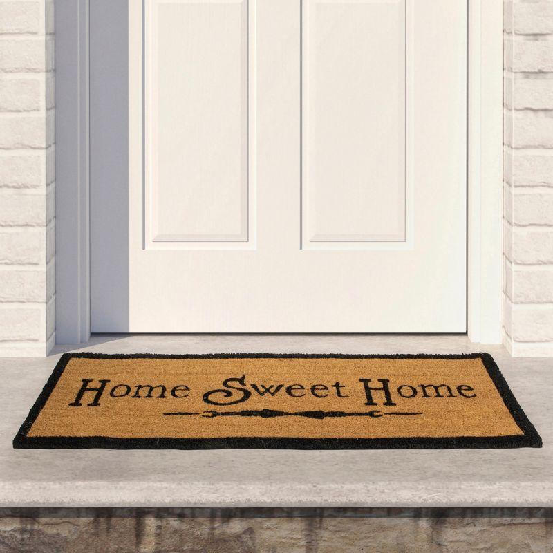 Northlight Seasonal Natural Coir Rectangular "Home Sweet Home" Doormat 16" x 48"