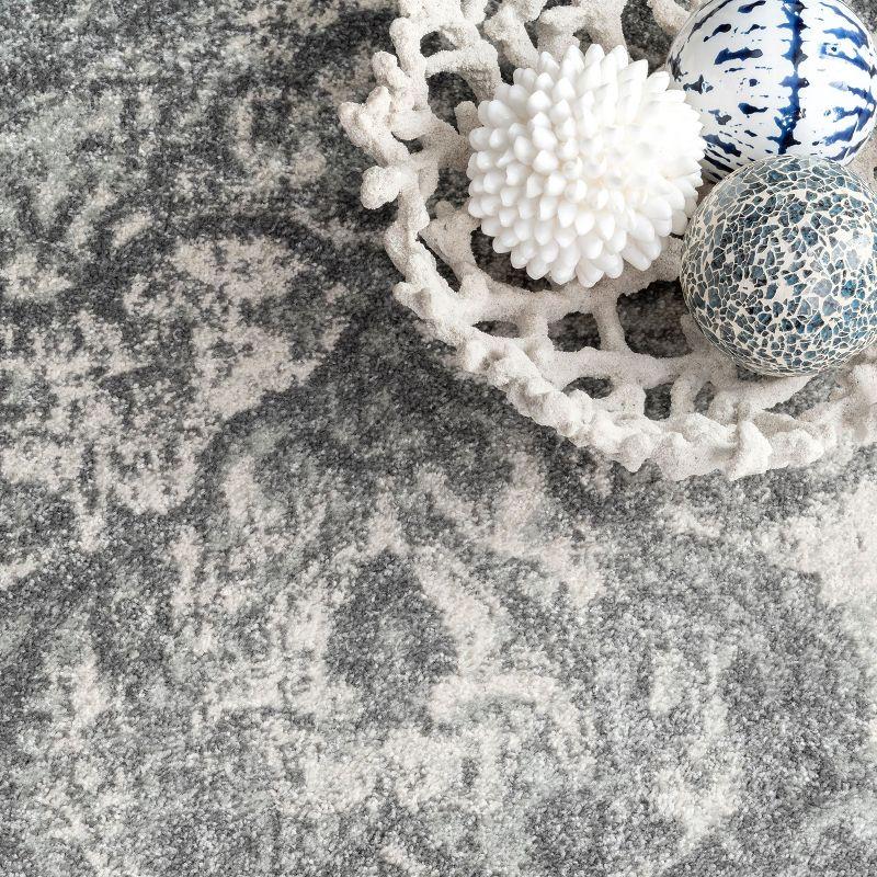 Nuloom Maranda Oriental/Persian 5x7 Indoor Area Rug for Living Room Bedroom Dining Room Kitchen, Dark Grey/Ivory