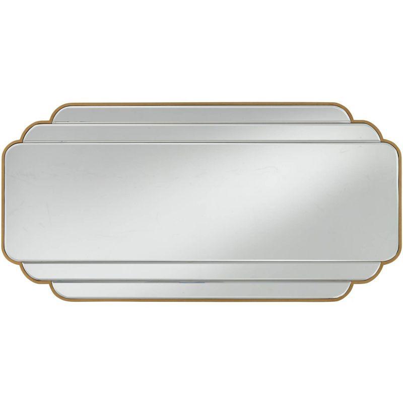 Symphony Rectangular Gold Scalloped Edge Wall Mirror