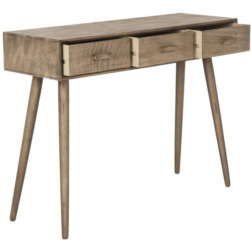 Albus 3 Drawer Console Table - CNS5701B - Brown - Safavieh