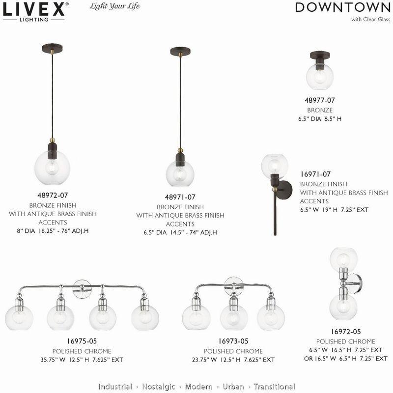 Livex Lighting Downtown 1 - Light Pendant in  Bronze/Antique Brass