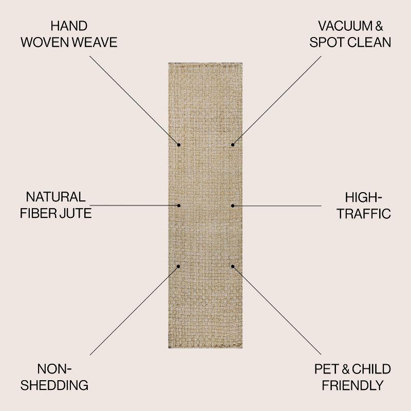 Estera Hand Woven Boucle Chunky Jute Indoor Area Rug - JONATHAN Y