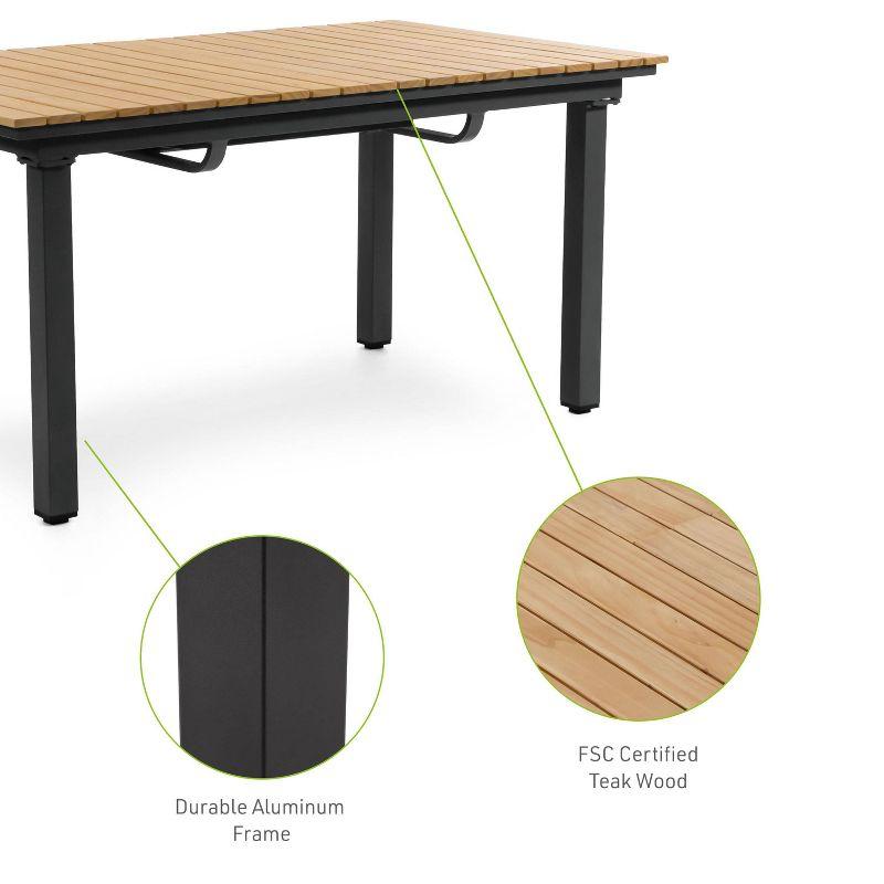 Extendable Rectangular Outdoor Dining Table