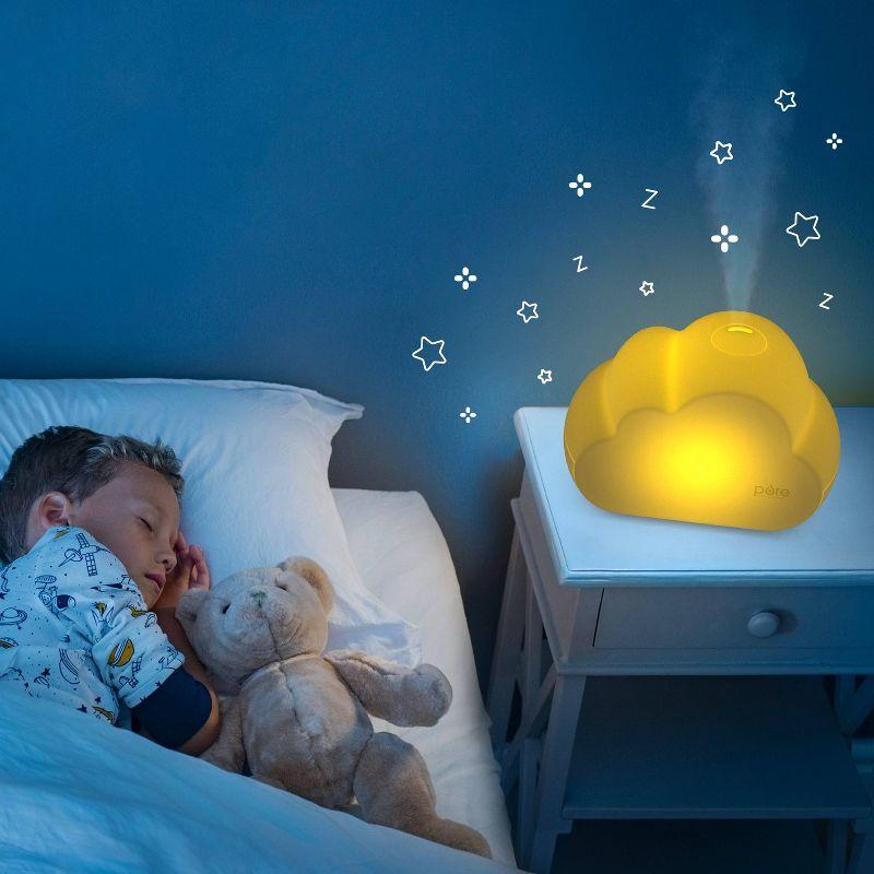 Pure Enrichment MistAire Cloud Ultrasonic Cool Mist Humidifier and Mood Light: Kids' Bedroom, Adjustable, Quiet, 24hr Run