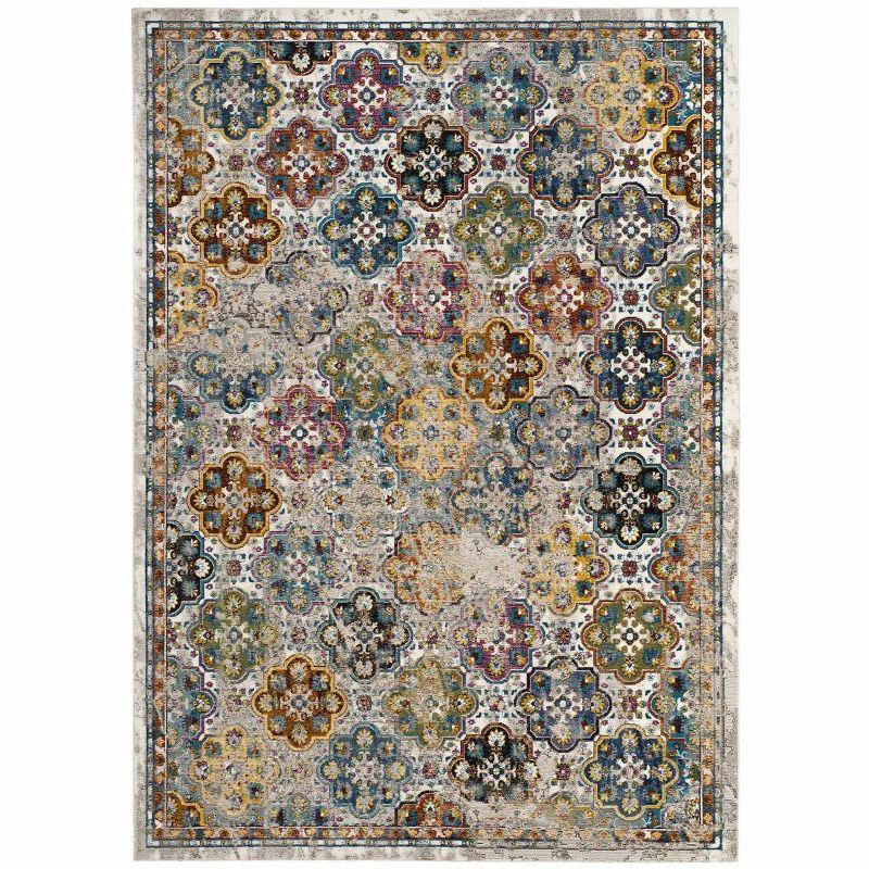 Elysian Blue 5'1" x 7'6" Reversible Synthetic Area Rug