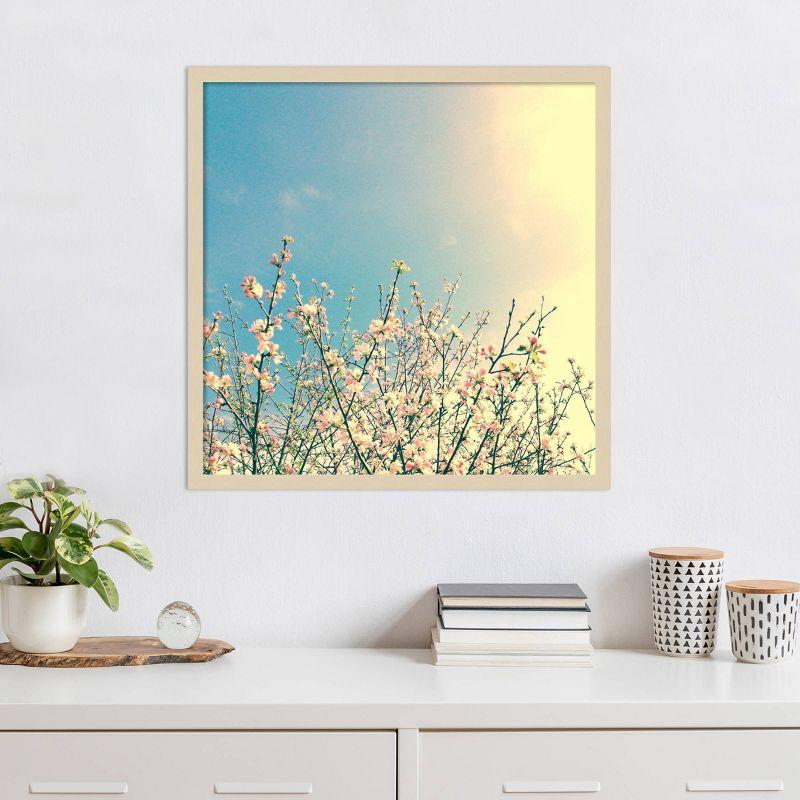 Springing Pink I Framed Graphic Art Print in Svelte Natural