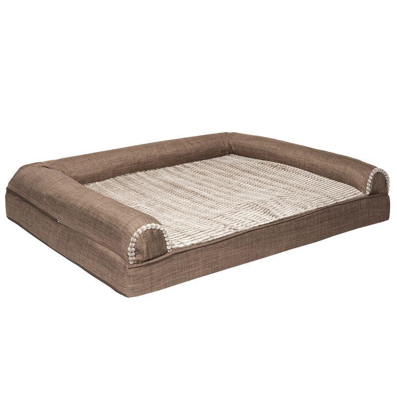 Luxe Fur & Performance Linen Sofa Bed
