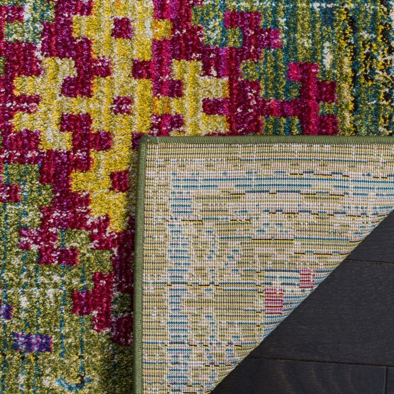 Monaco MNC244 Power Loomed Indoor Accent Rug - Green/Multi - 3'x5' - Safavieh.