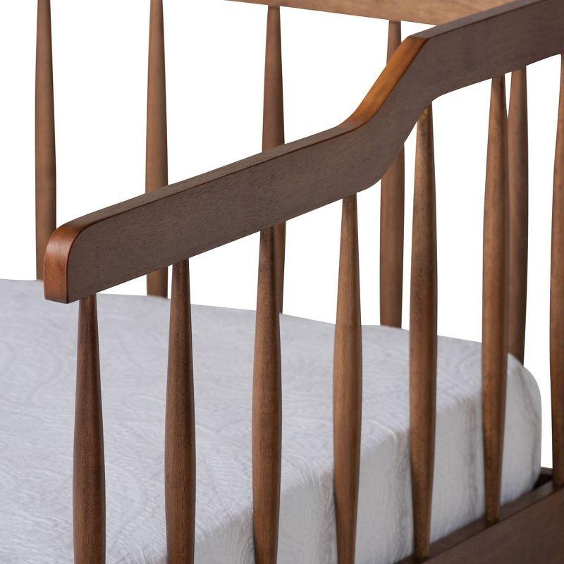 Twin to King Muriel Expandable Spindle Daybed Walnut - Baxton Studio: Contemporary Unupholstered, No Box Spring Needed