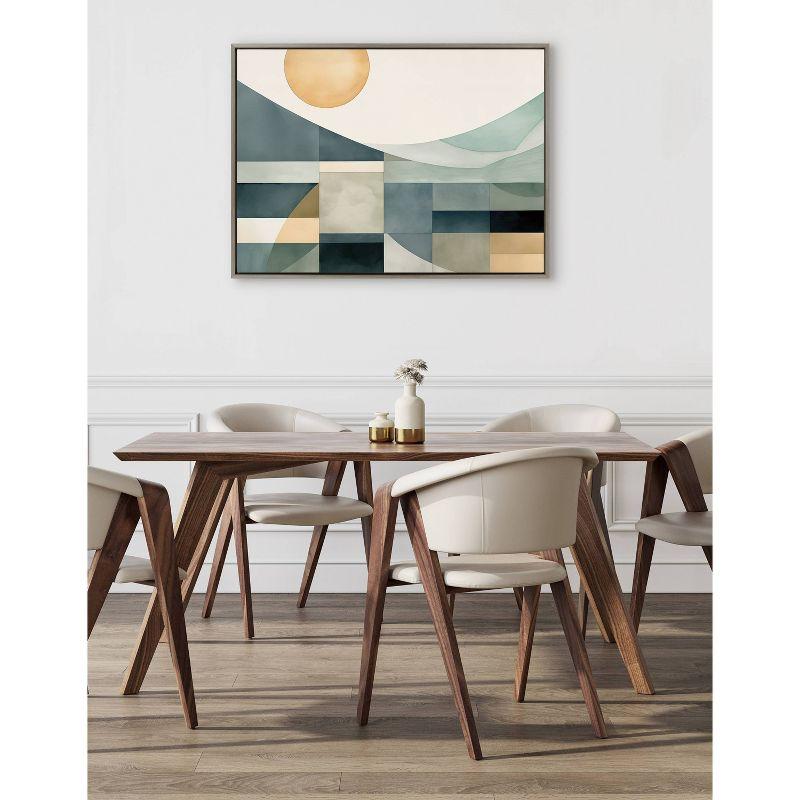 Kate & Laurel All Things Decor 31.5"x41.5" Sylvie Mid-Century Modern Abstract Coastal Framed Art by The Creative Bunch Studio Gray