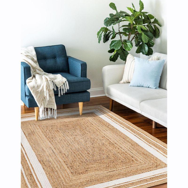 Unique Loom 5' 1 x 8' 0 Gujarat Braided Jute Rectangle Area Rug
