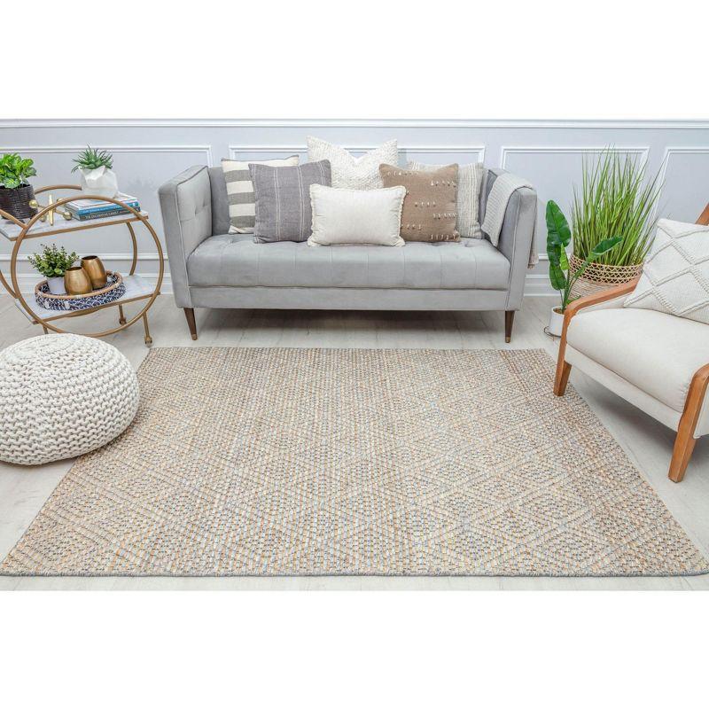 Rugs America Dabria DB10A Farmhouse Textured/Diamond Area Rug