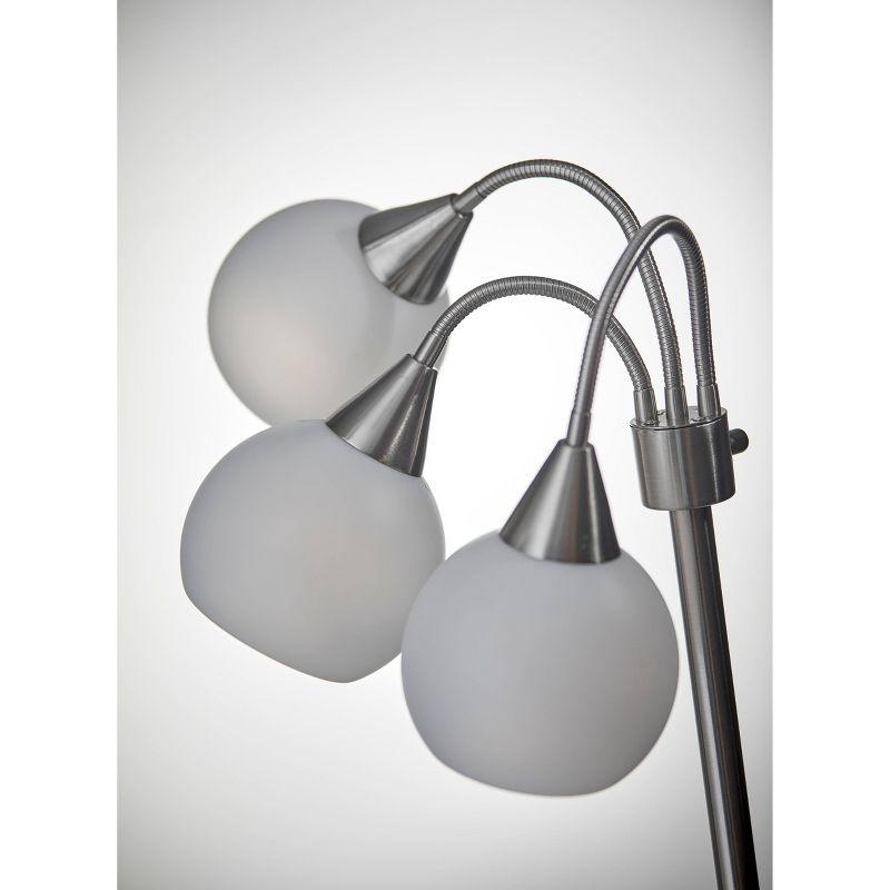 65.5" Phillip 3-Arm Floor Lamp Steel - Adesso: Modern Standing Light, ETL Listed, No Bulb Included