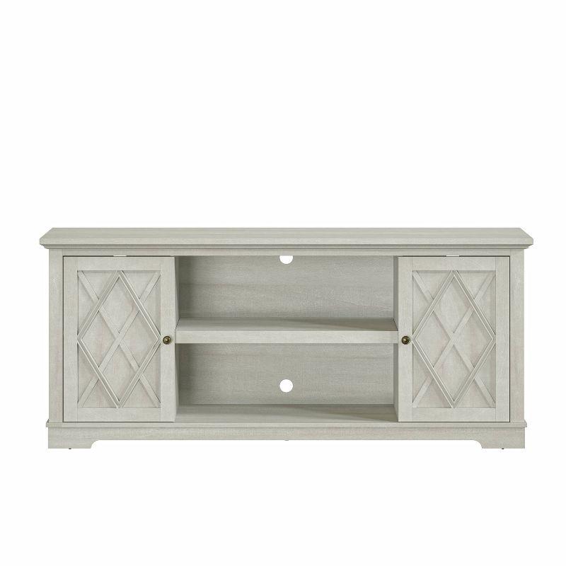 70" Farmhouse Style TV Stand for TVs up to 78" Off White - Festivo: Media Console with Storage