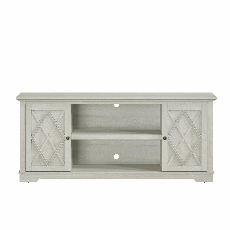 Off White 70" Farmhouse TV Stand with Cabinets