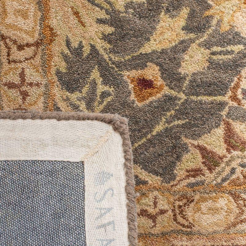 Handmade Tufted Reversible Wool Area Rug, 8' x 10', Blue/Brown