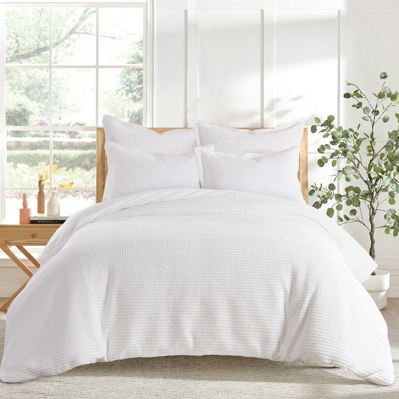 Cloud Waffle Bright White  Euro Sham set of 2 - Levtex Home