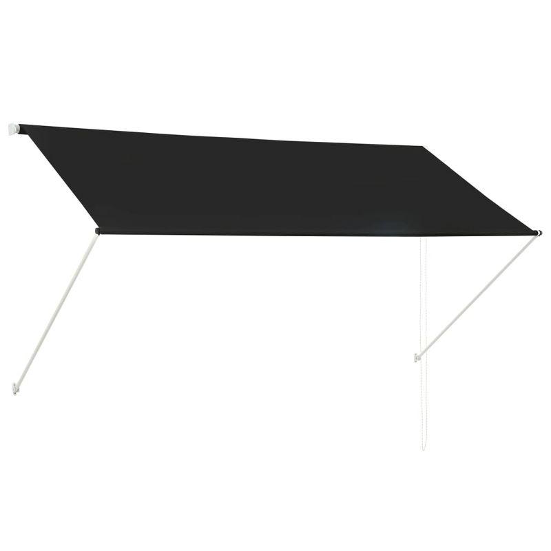 vidaXL Retractable Awning 98.4 in.x59.1 in. Anthracite