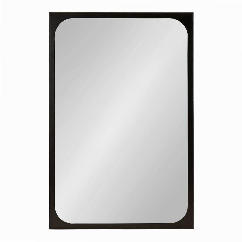 Kenai 24x36 Black Wood Rectangular Bathroom Vanity Mirror