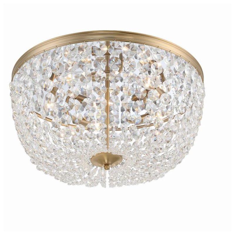 Nola Vibrant Gold 5-Light Crystal Flush Mount