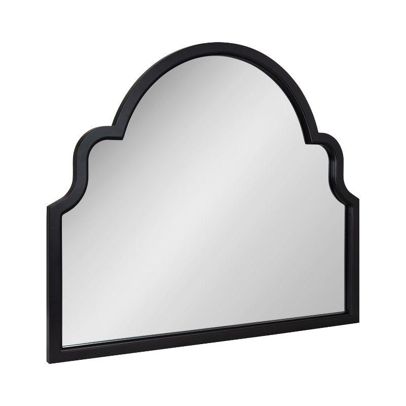 Kate and Laurel Hogan MDF Arch Mirror, 36x30, Black
