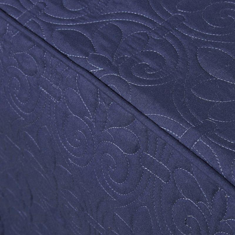 Madison Park Quebec 3 Piece Split Corner Pleated Quilted Bedspread