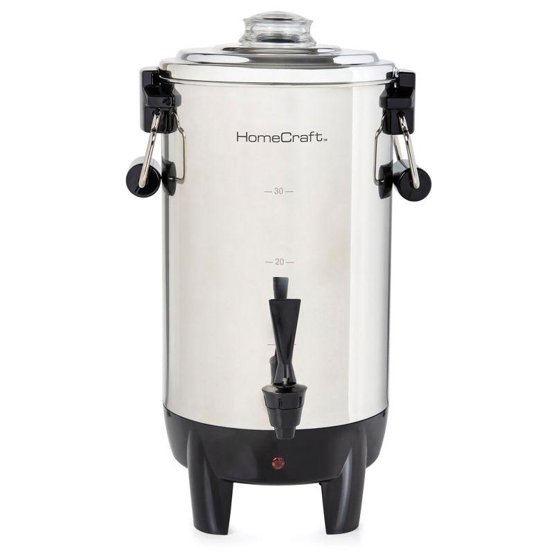 Homecraft Quick-Brewing Automatic 30-Cup Coffee Urn-Stainless Steel