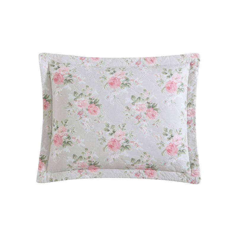 Melany Rose Print Cotton Quilt Set Pink - Laura Ashley