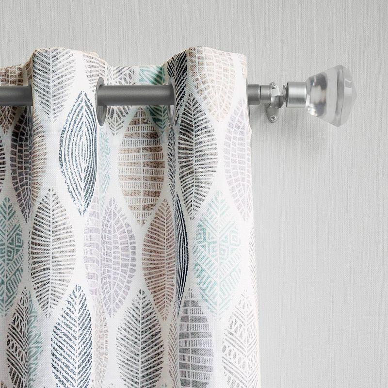 95"x40" Hotaru Leaf Print Semi-Sheer Grommet Curtain Panel - No.918