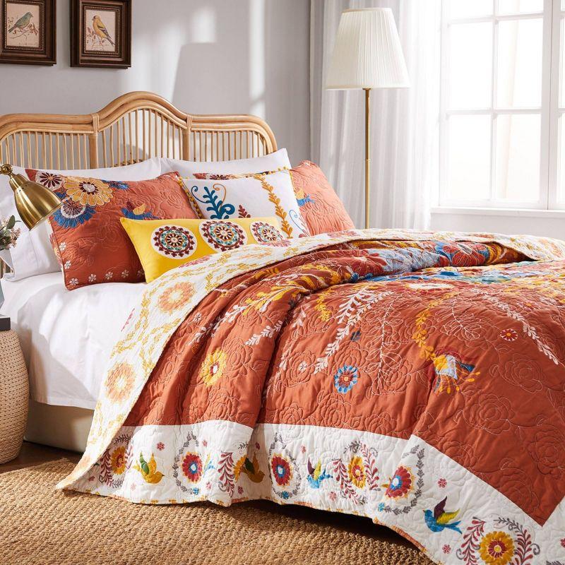 Barefoot Bungalow Topanga Floral Reversible Quilt Set