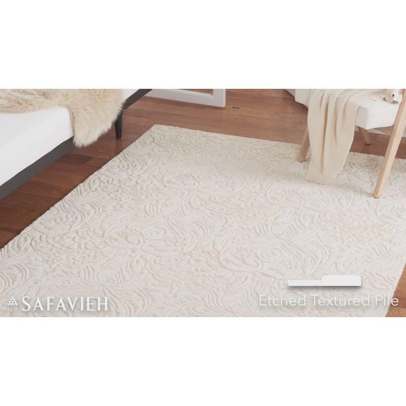 Gray and Ivory Hand-Tufted Wool Area Rug