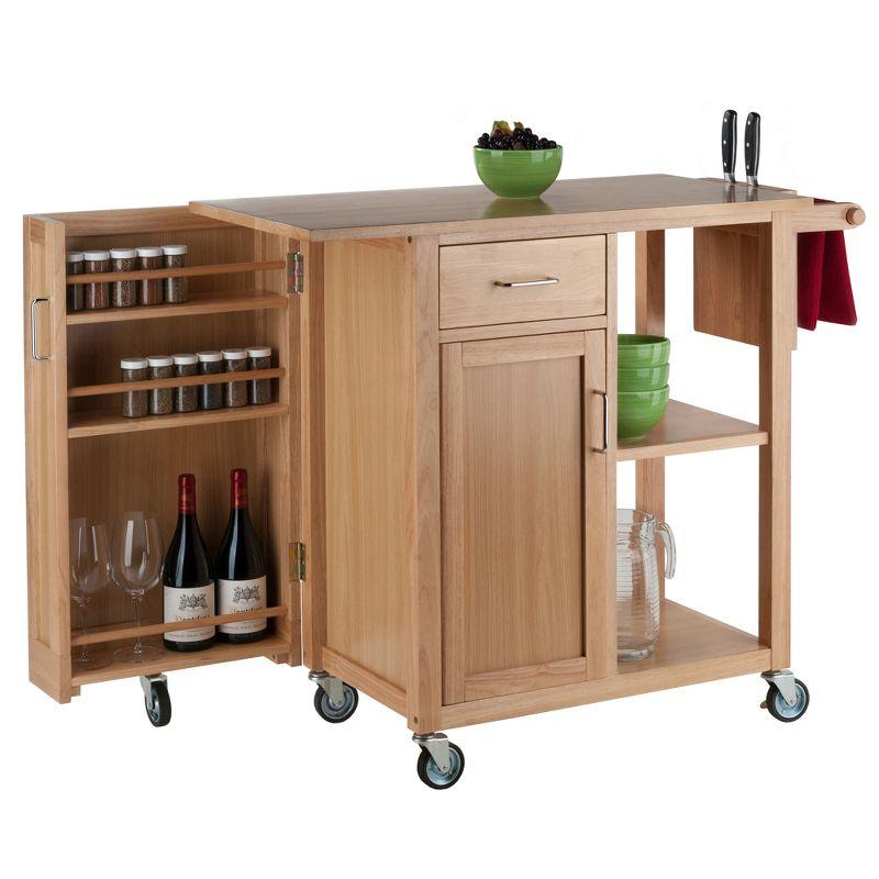 Skyline Decor Douglas 35.63'' H x 42.52'' W Utility Cart with Wheels