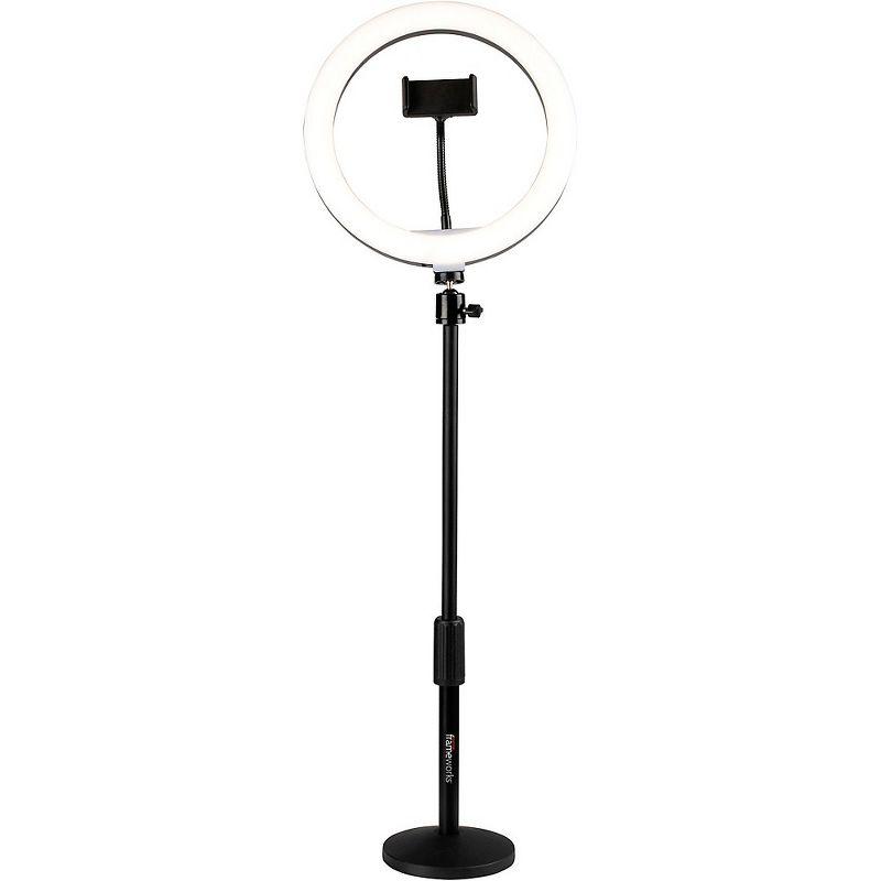 Gator 10" LED Desktop Ring Light Stand With Phone Holder and Compact Weighted Base