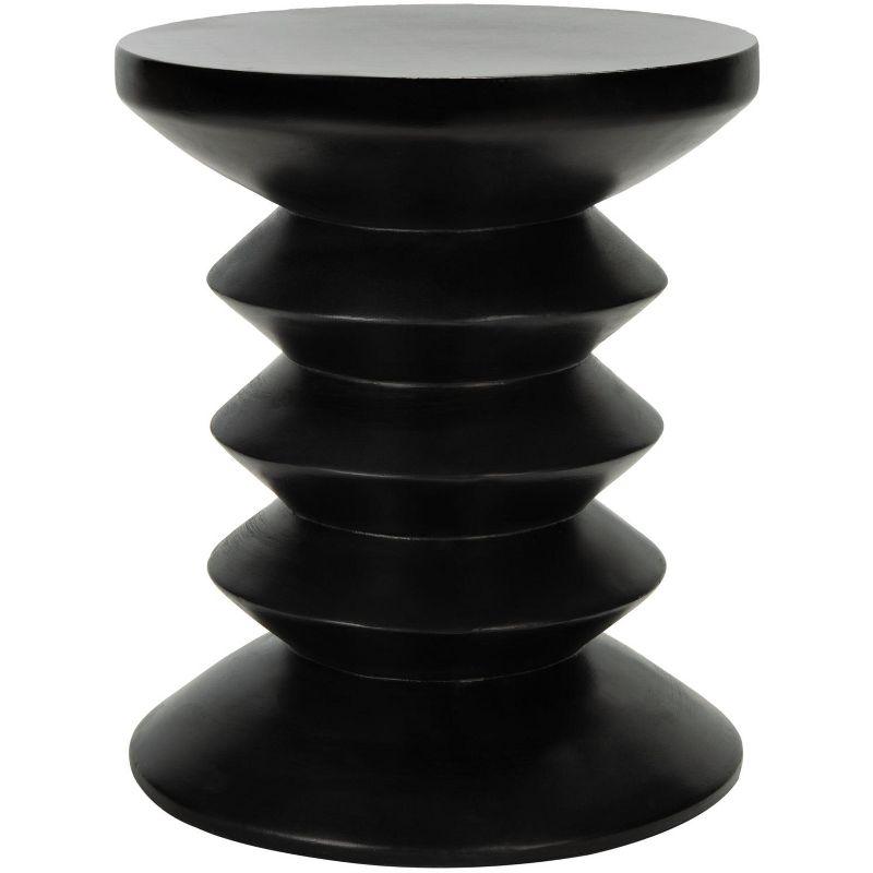 Benaya Concrete Accent Stool - Indoor/Outdoor - VNN1032 - Black - Safavieh