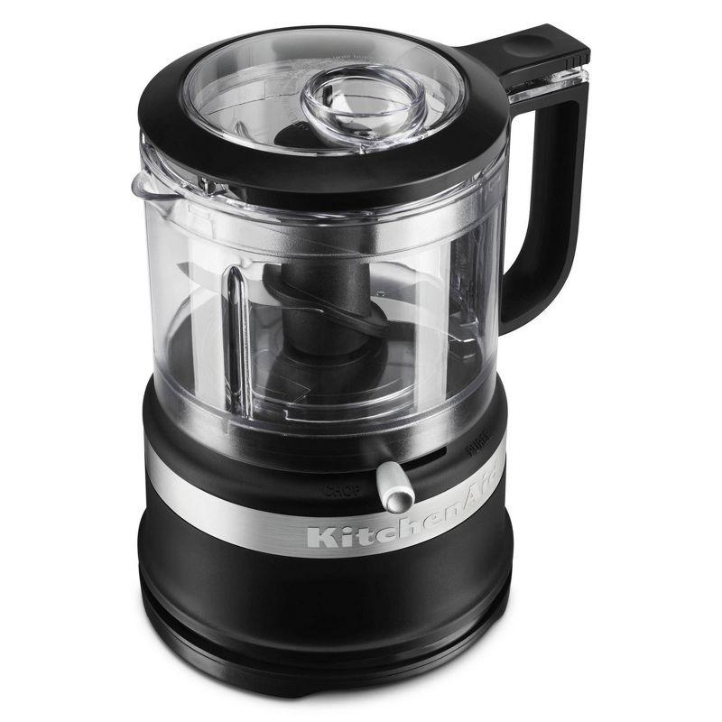 KitchenAid 3.5-Cup Food Chopper - Black Matte: 2 Speeds, Stainless Steel Blades, Dishwasher-Safe Parts, 240 Watts