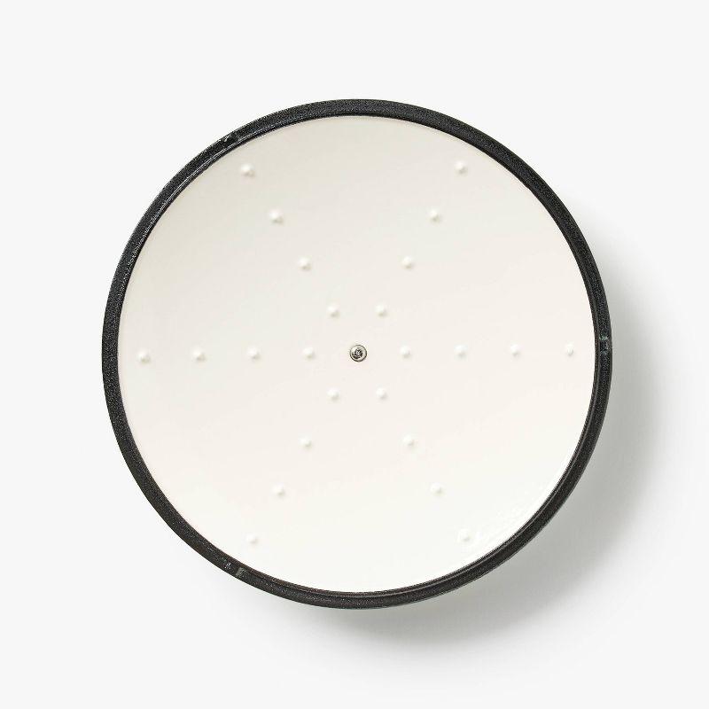 5.5qt Enamel Dutch Oven Stock Pot Gray Eclipse - Figmint™: Cast Iron Lid, Even-Heating, Induction Compatible