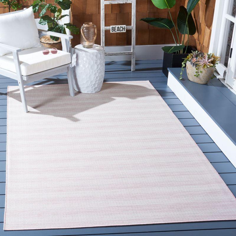 Hampton HTN231 Power Loomed Indoor/Outdoor Area Rug - Light Pink - 5'1"x7'6" - Safavieh.